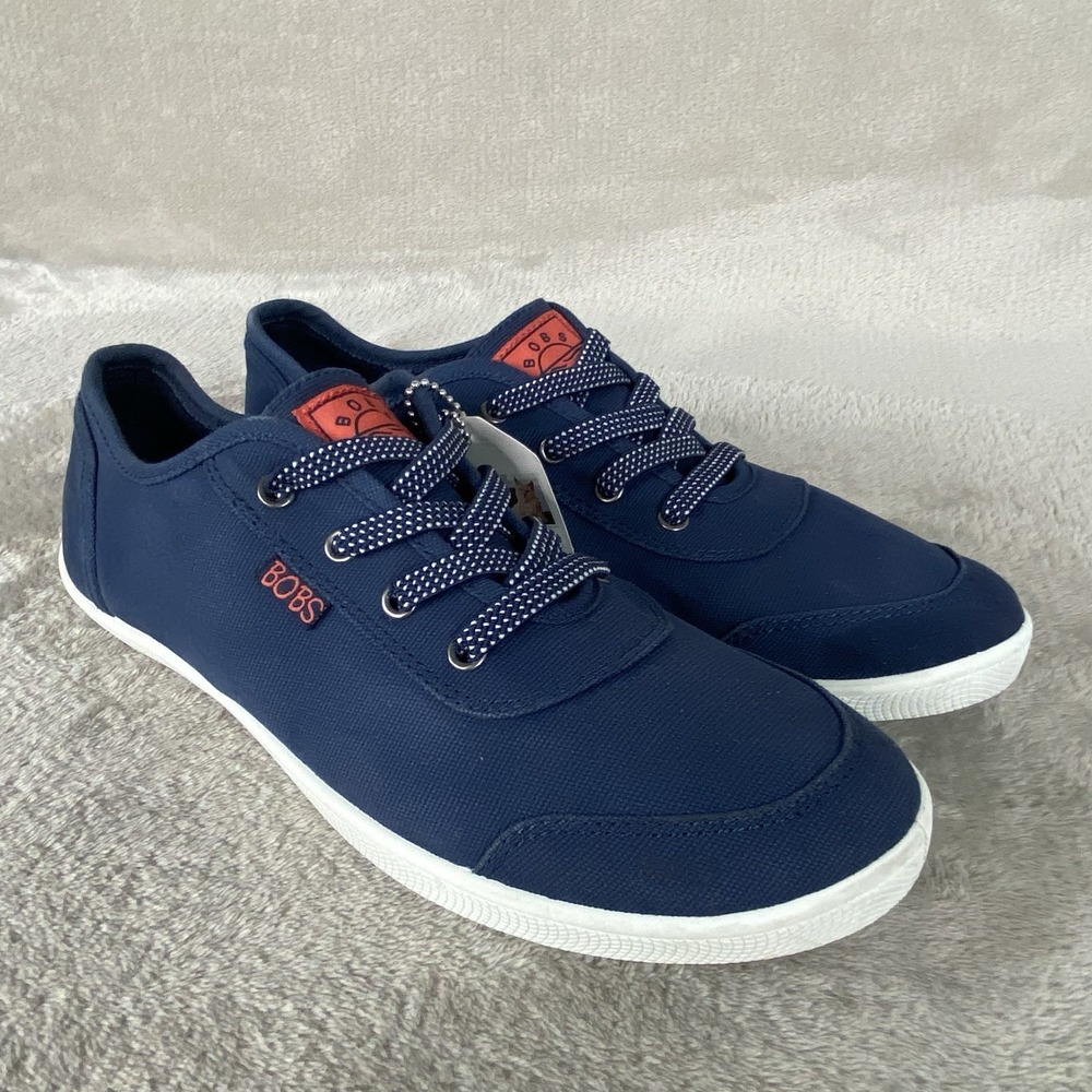 Skechers BOBS B Cute Bitter Sweet Sneakers Womens Size 10 Blue Canvas Walk NEW